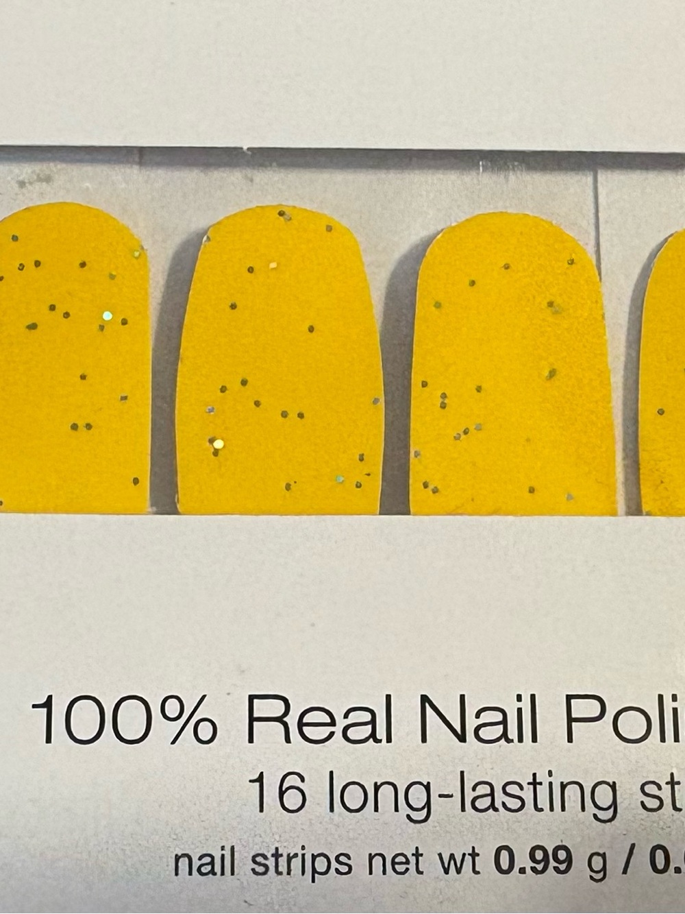 Color Street Yellow Glitter- Nail Polish Strips